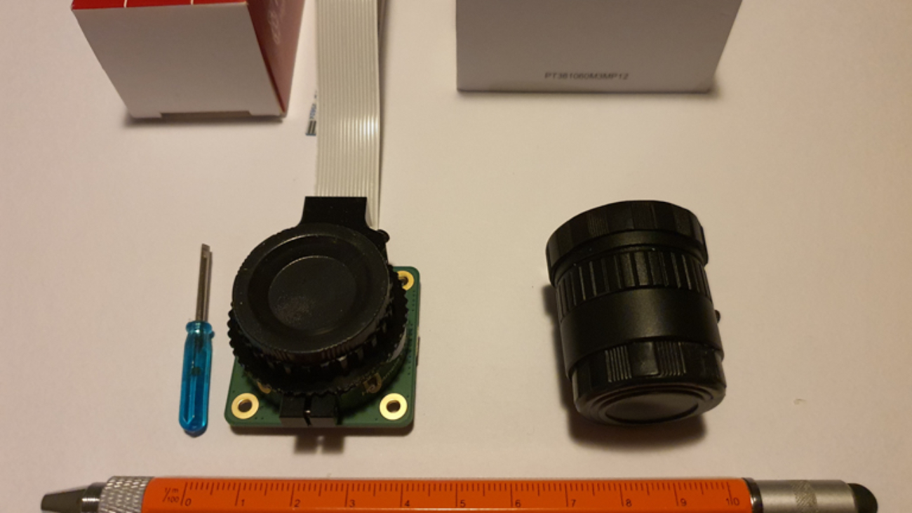 Unboxed Rasperry Pi HQ Camera & 6mm Lense